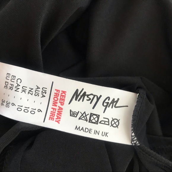 NWT Nasty Gal Low-back Long-sleeve Mini Dress Sz 6 - Picture 9 of 11